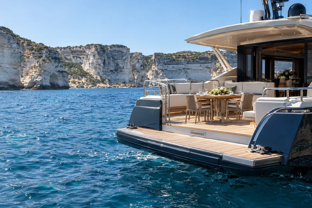 Un repas privé à bord de votre yacht à Bonifacio