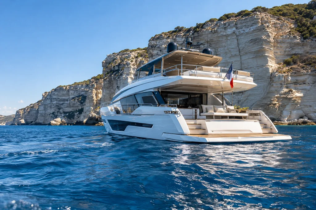 Crewed luxury yachts in Bonifacio
