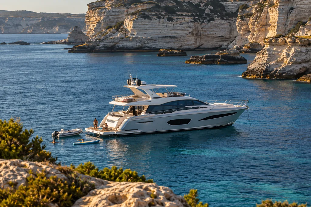 Yacht avec activités nautiques demandées
