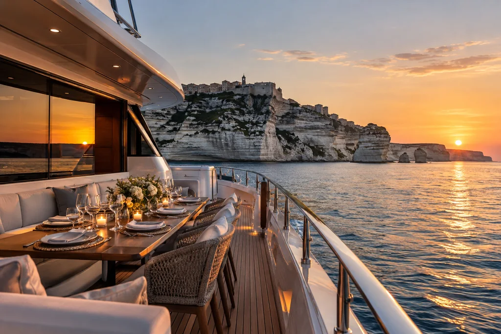 Célébration de mariage en yacht à Bonifacio
