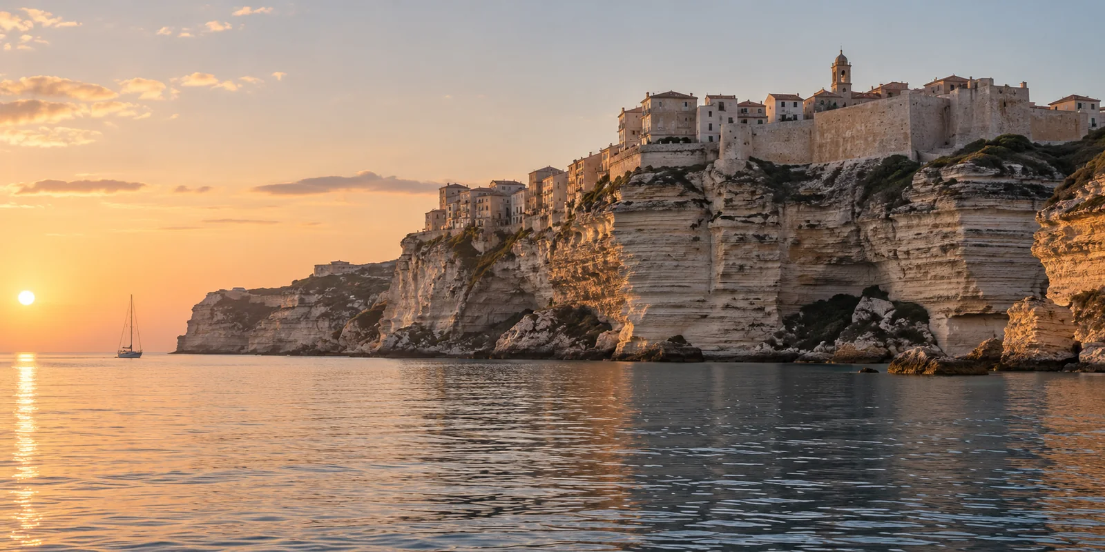 Sunset yacht charter in Bonifacio