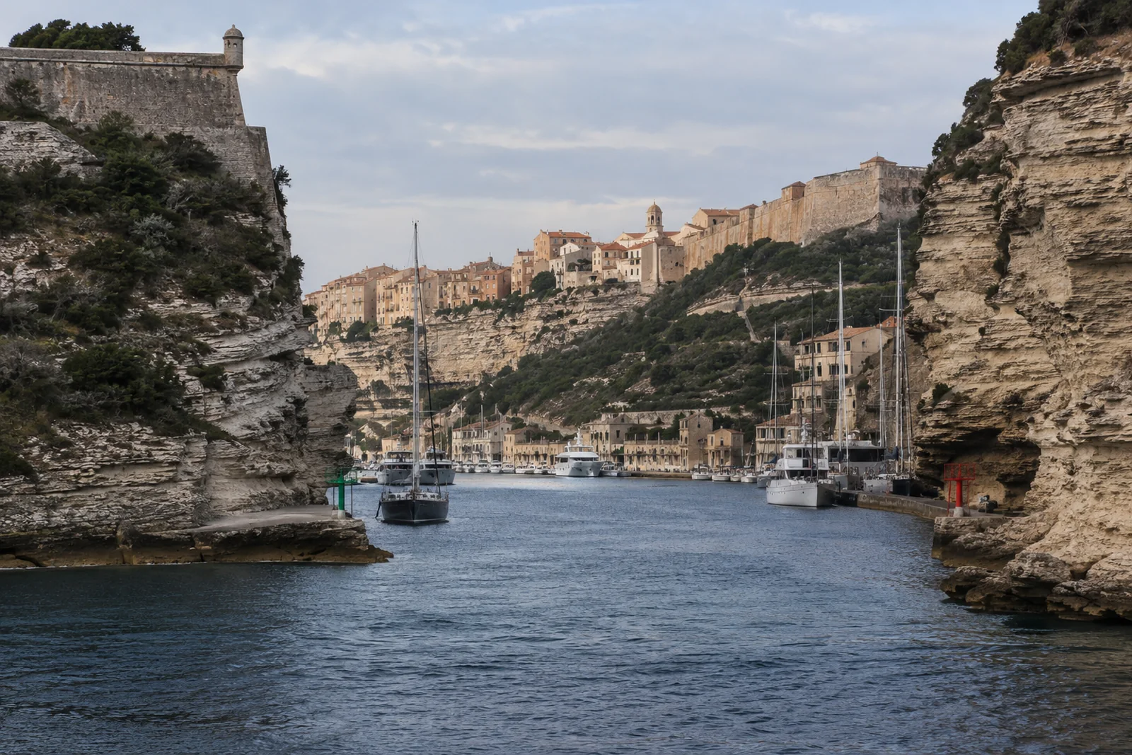 Bonifacio harbour yacht departures